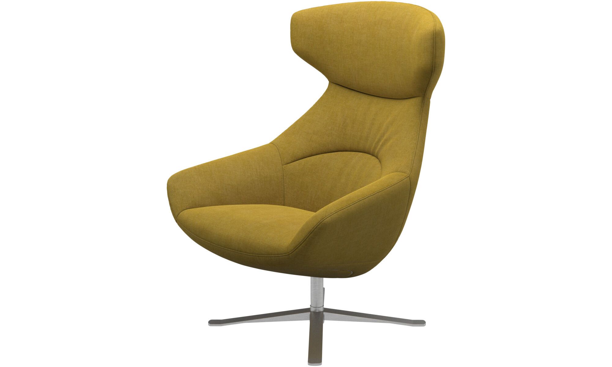 Кресло Porto с функцией вращения - Tomelilla fabric 3143 Mustard